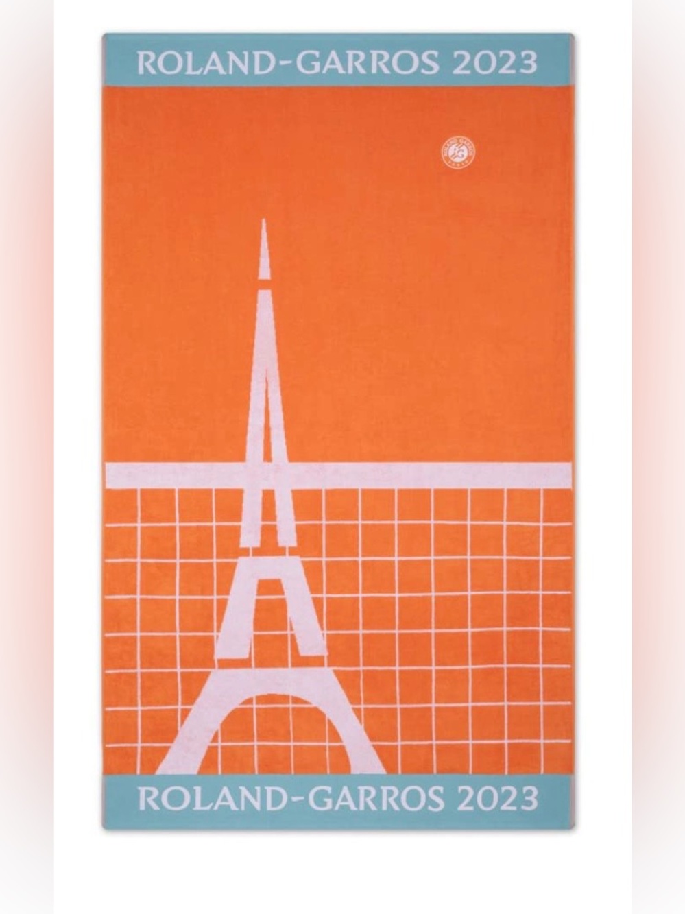 NWT 2023 Official Roland Garros Paris Eiffel Tower Tennis Towel French Open41x27
